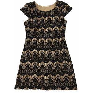 Solitare Womens Dress Black Lace cap sleeves Lined Party Funeral Wedding Short